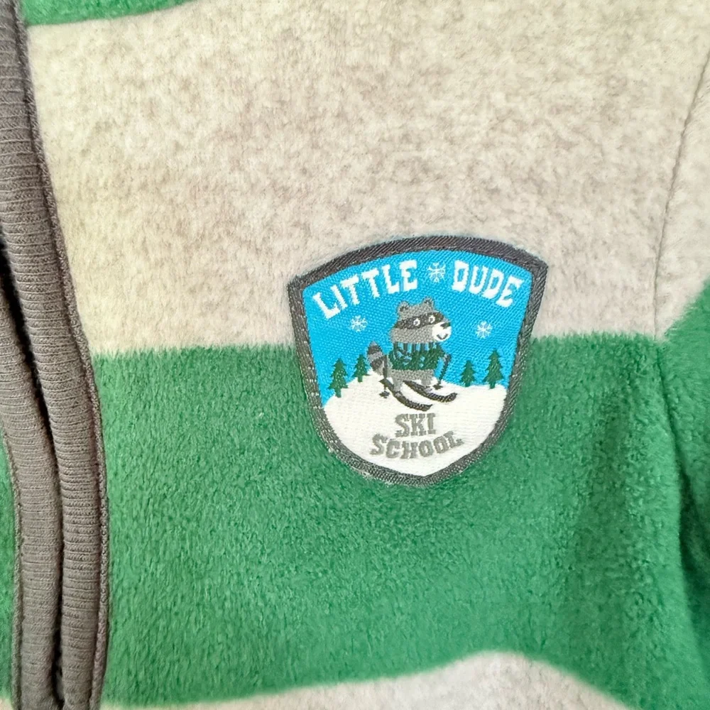 Carter's Green & Gray Cozy Fleece Pullover - Size 9 months